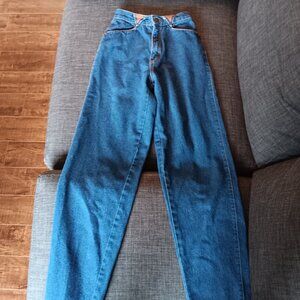 Vintage Pentimento Women's Jeans Denim Leather Accents XXS 70s